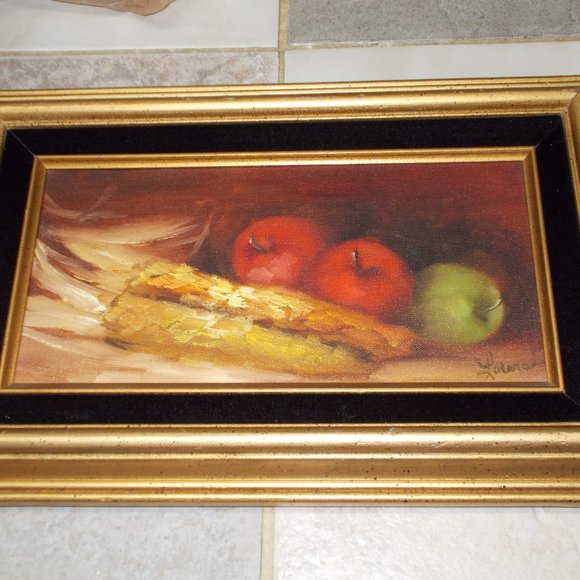 Vintage Fruit Still life oil painting, signed & framed - Picture 2 of 4
